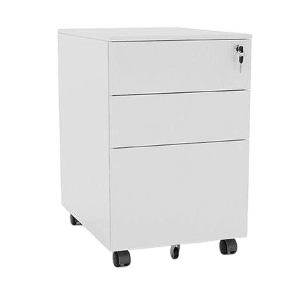 Agile Steel Mobile Pedestal White Metal