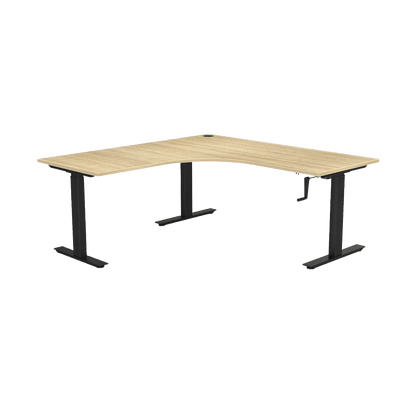 Agile Winder Height Adjustable Corner Workstation 3 - Office Furniture Company