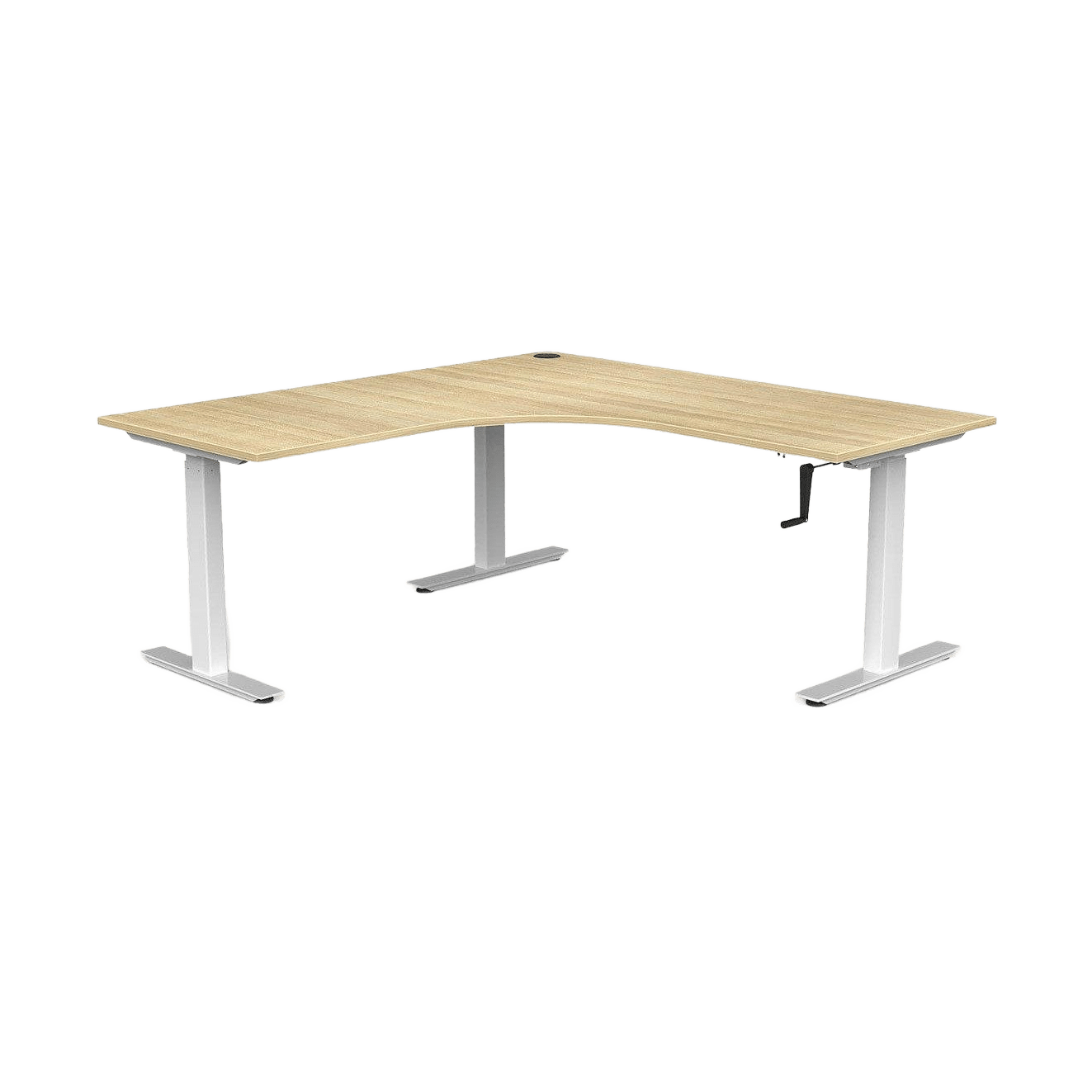Agile Winder Height Adjustable Corner Workstation 2 - Office Furniture Company