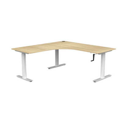 Agile Winder Height Adjustable Corner Workstation 2 - Office Furniture Company