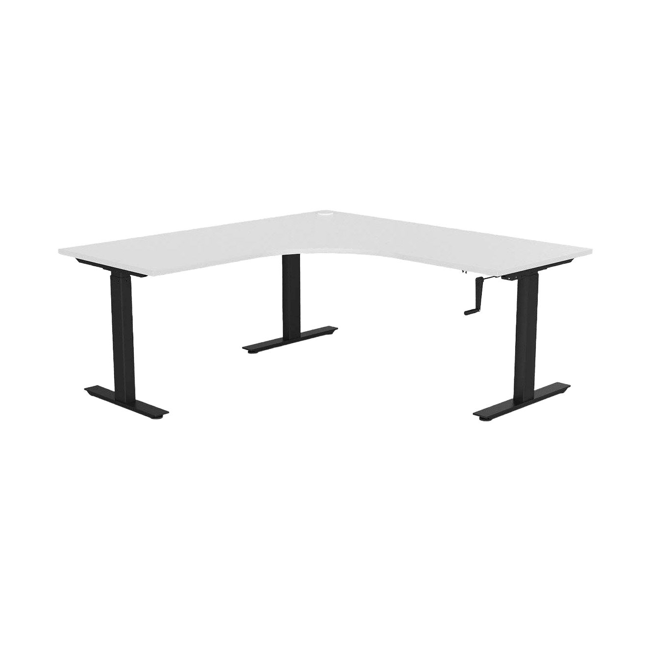Agile Winder Height Adjustable Corner Workstation 1 - Office Furniture Company