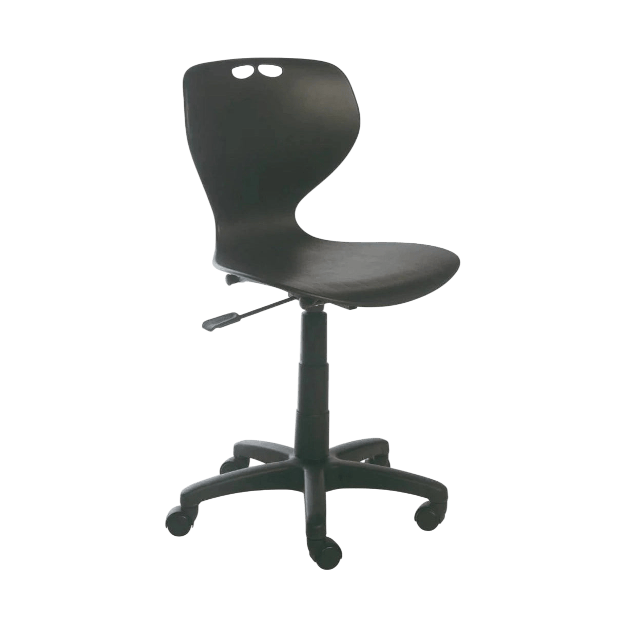 Alma Plastic Moulded Swivel Chair Charcoal Black