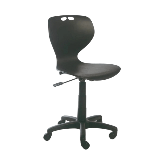 Alma Plastic Moulded Swivel Chair Charcoal Black