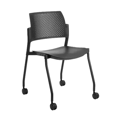 Altus Side Chair PP Seat and Back None / Casters