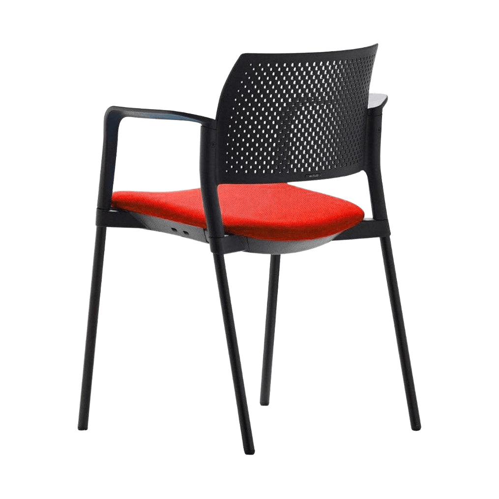 Altus Side Chair Upholstered Seat and PP Back No Arms black - fab No Castors - Office Furniture Company