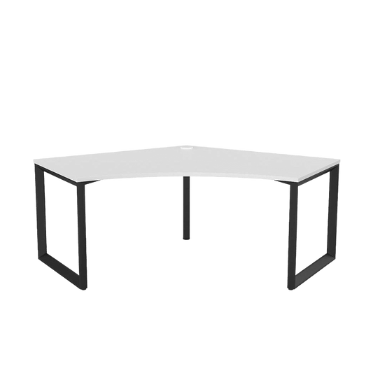 Anvil 120 Degree Workstation 1200 X 1200/600 black - powdercoat - Office Furniture Company
