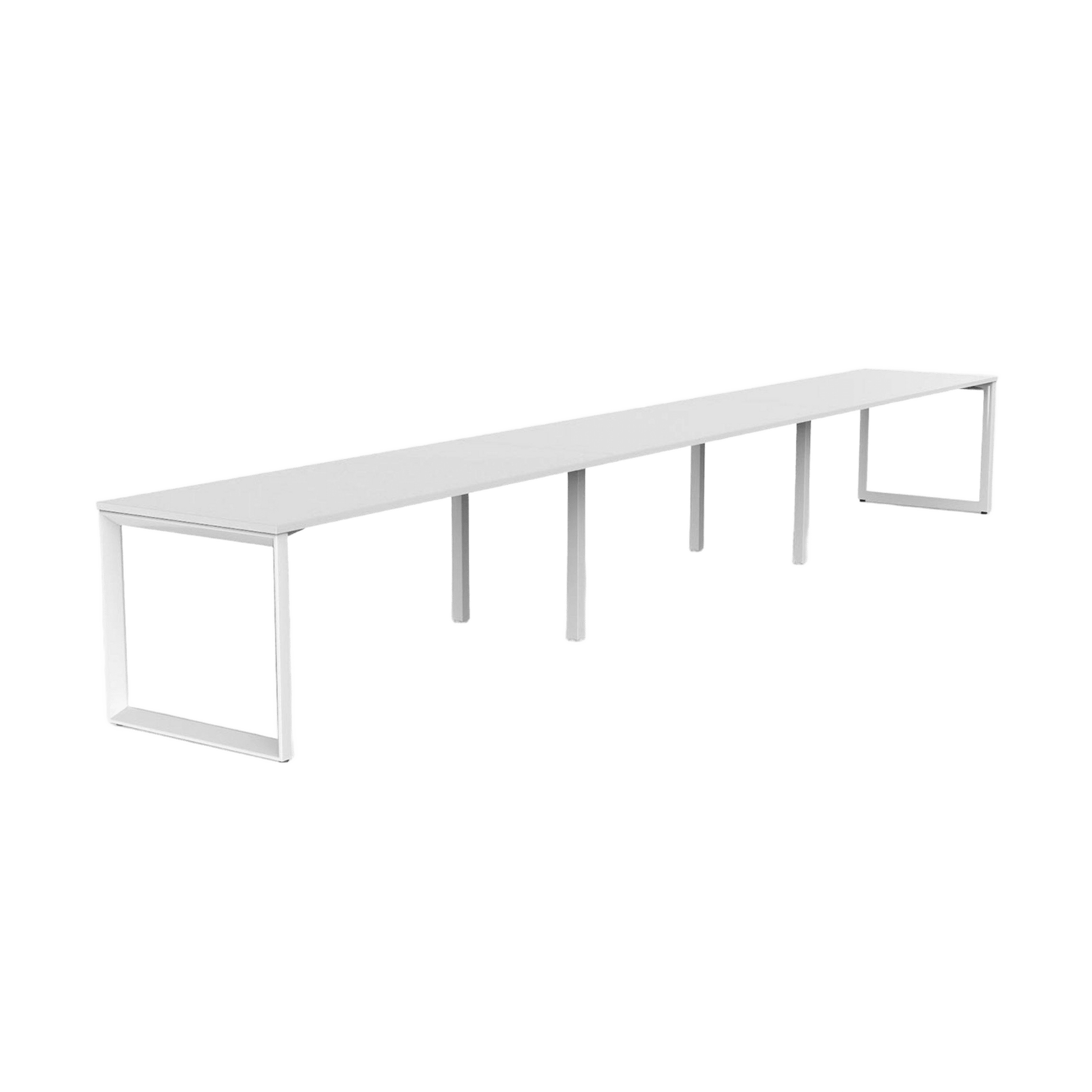 Anvil 3 Person Single Sided Workstation 3 x 1200x600 / White / White Powdercoat