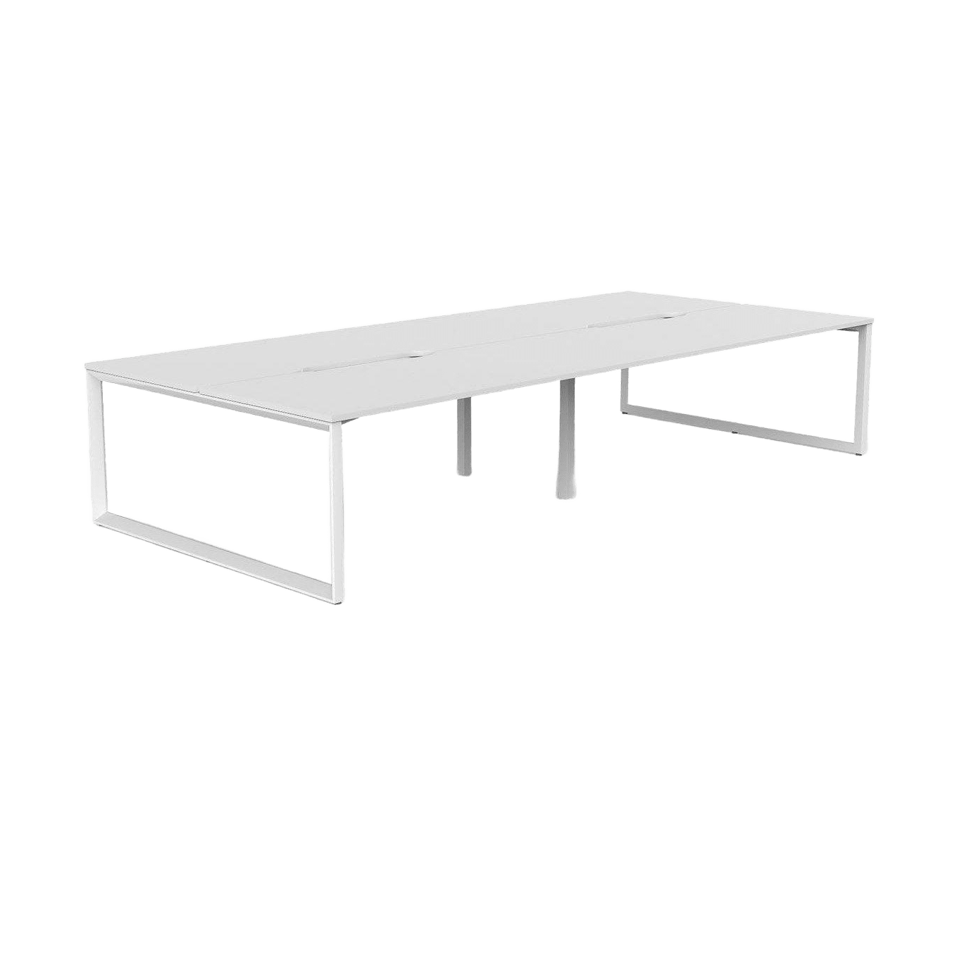Anvil 4 Person Double Sided Workstations 1200x600 / White / White Powdercoat