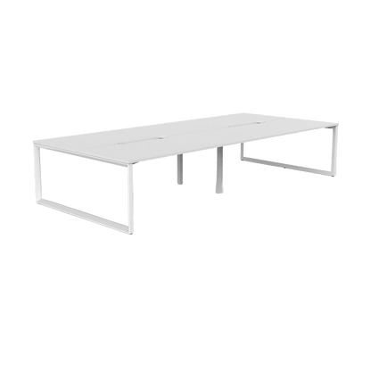 Anvil 4 Person Double Sided Workstations 1200x600 / White / White Powdercoat