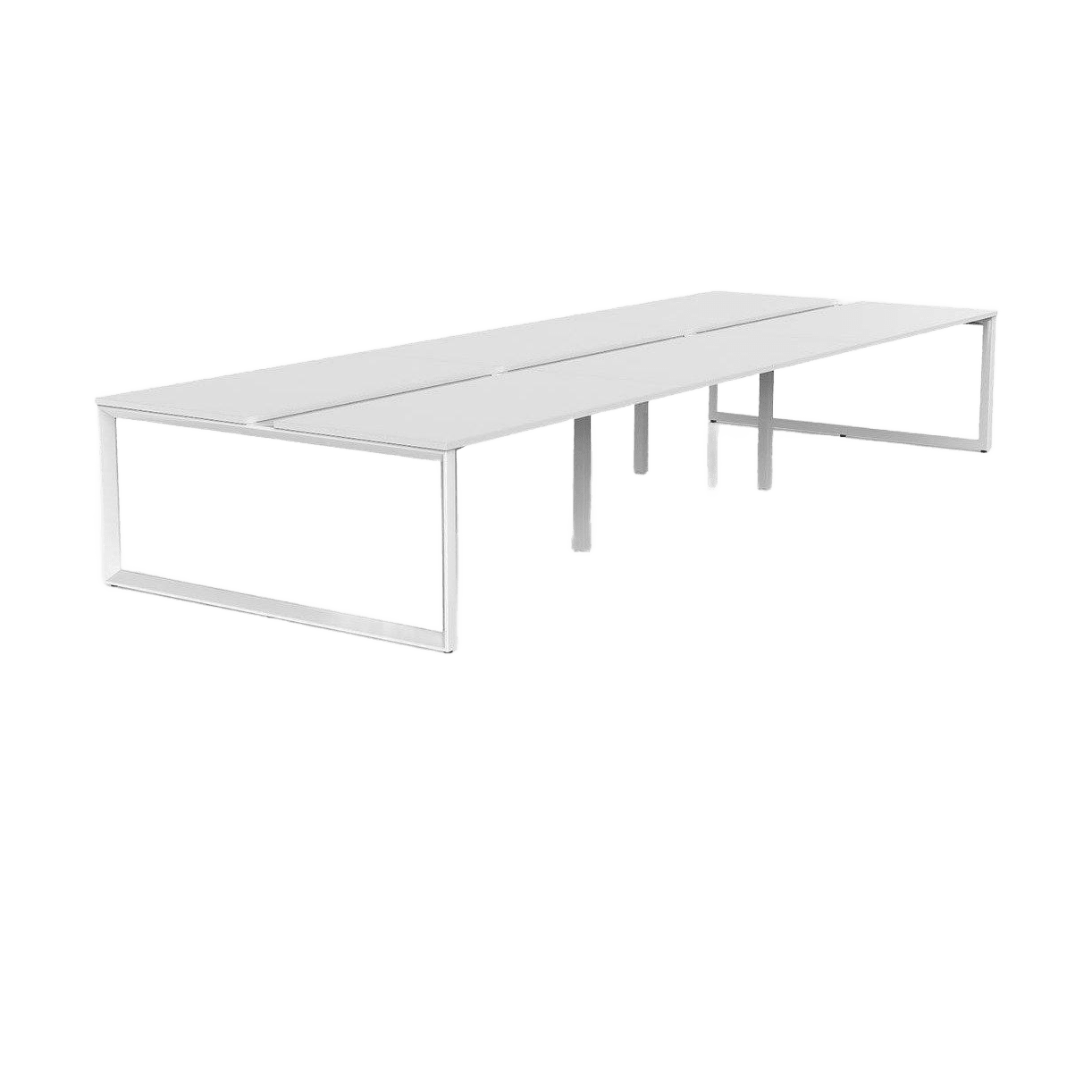 Anvil 6 Person Double Sided Workstations 1200x600 White White Powdercoat