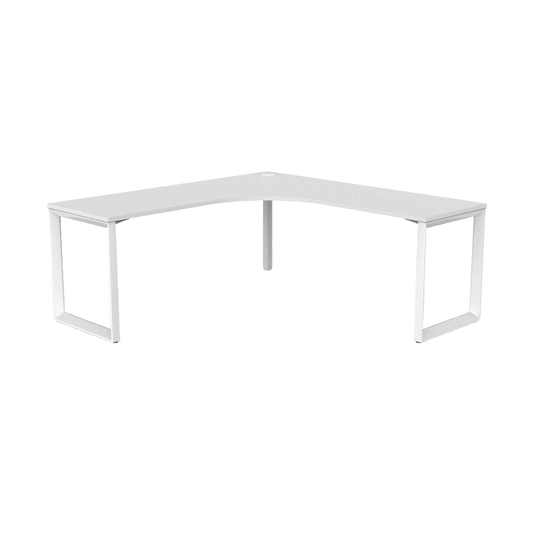 Anvil Single Corner Workstation 1800x1800x600 / White Powdercoat / White