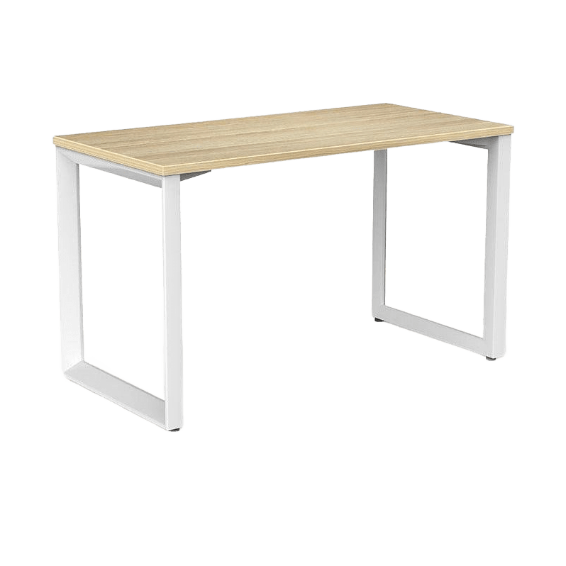 Anvil Single Straight Office Desk with New Oak Worktop - 5
