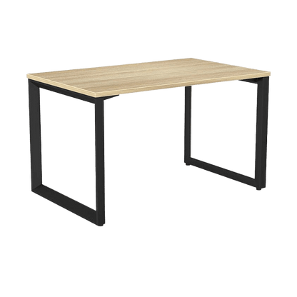 Anvil Single Straight Office Desk with New Oak Worktop - 4