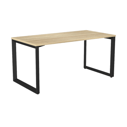 Anvil Single Straight Office Desk with New Oak Worktop - 10