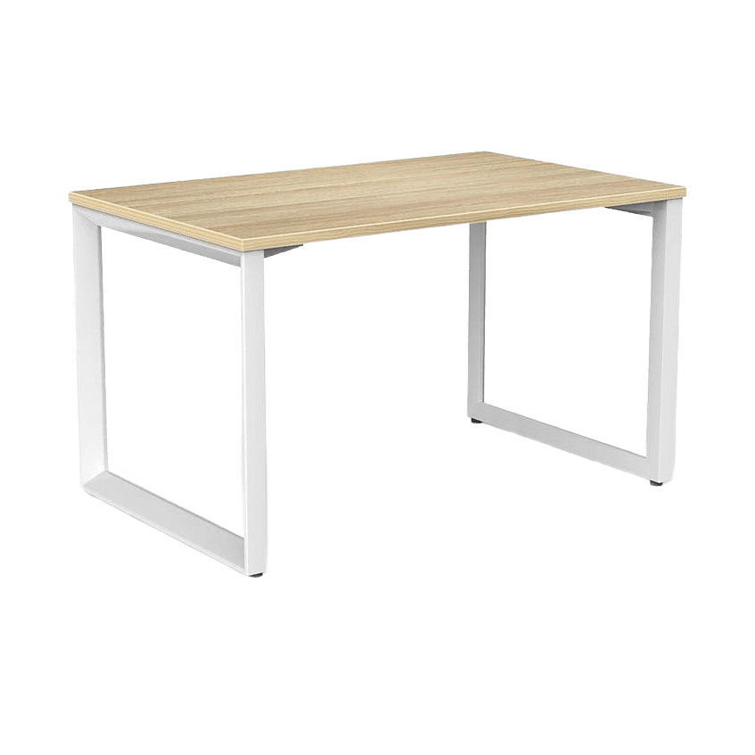 Anvil Single Straight Office Desk with New Oak Worktop - 6