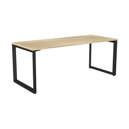 Anvil Single Straight Office Desk with New Oak Worktop - 1