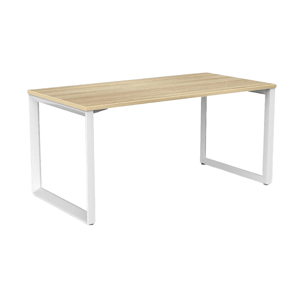 Anvil Single Straight Office Desk with New Oak Worktop - 9