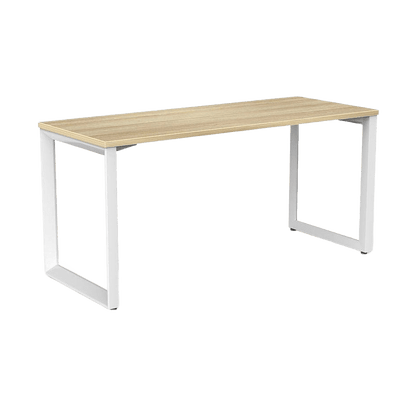 Anvil Single Straight Office Desk with New Oak Worktop - 7