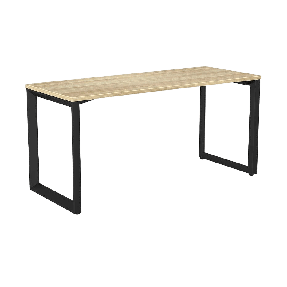 Anvil Single Straight Office Desk with New Oak Worktop - 8
