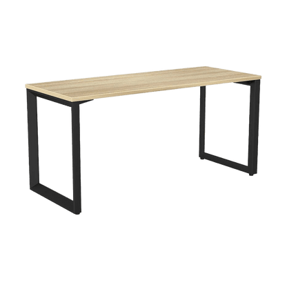 Anvil Single Straight Office Desk with New Oak Worktop - 8
