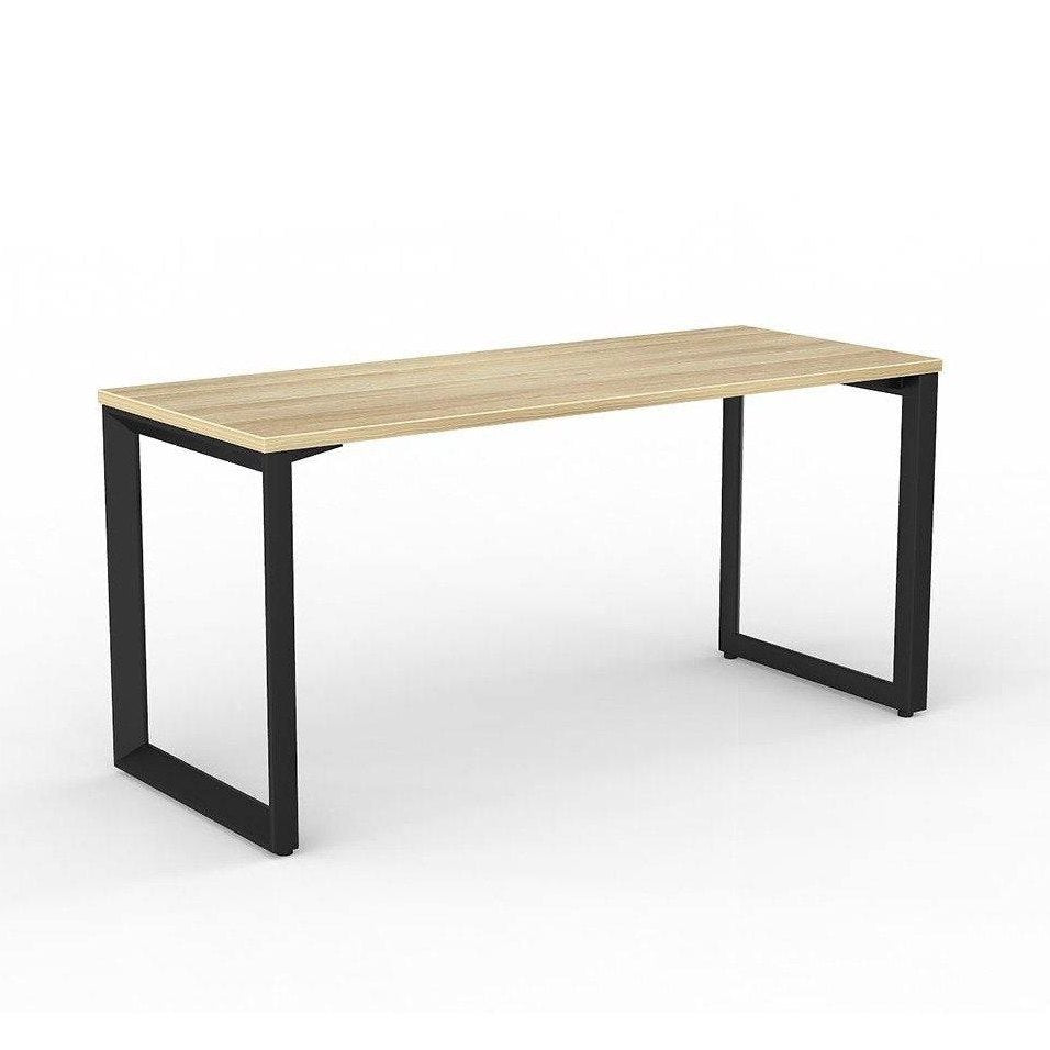Anvil Single Straight Office Desk with New Oak Worktop - 14