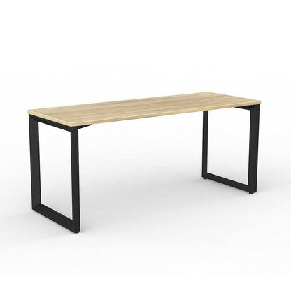 Anvil Single Straight Office Desk with New Oak Worktop - 20