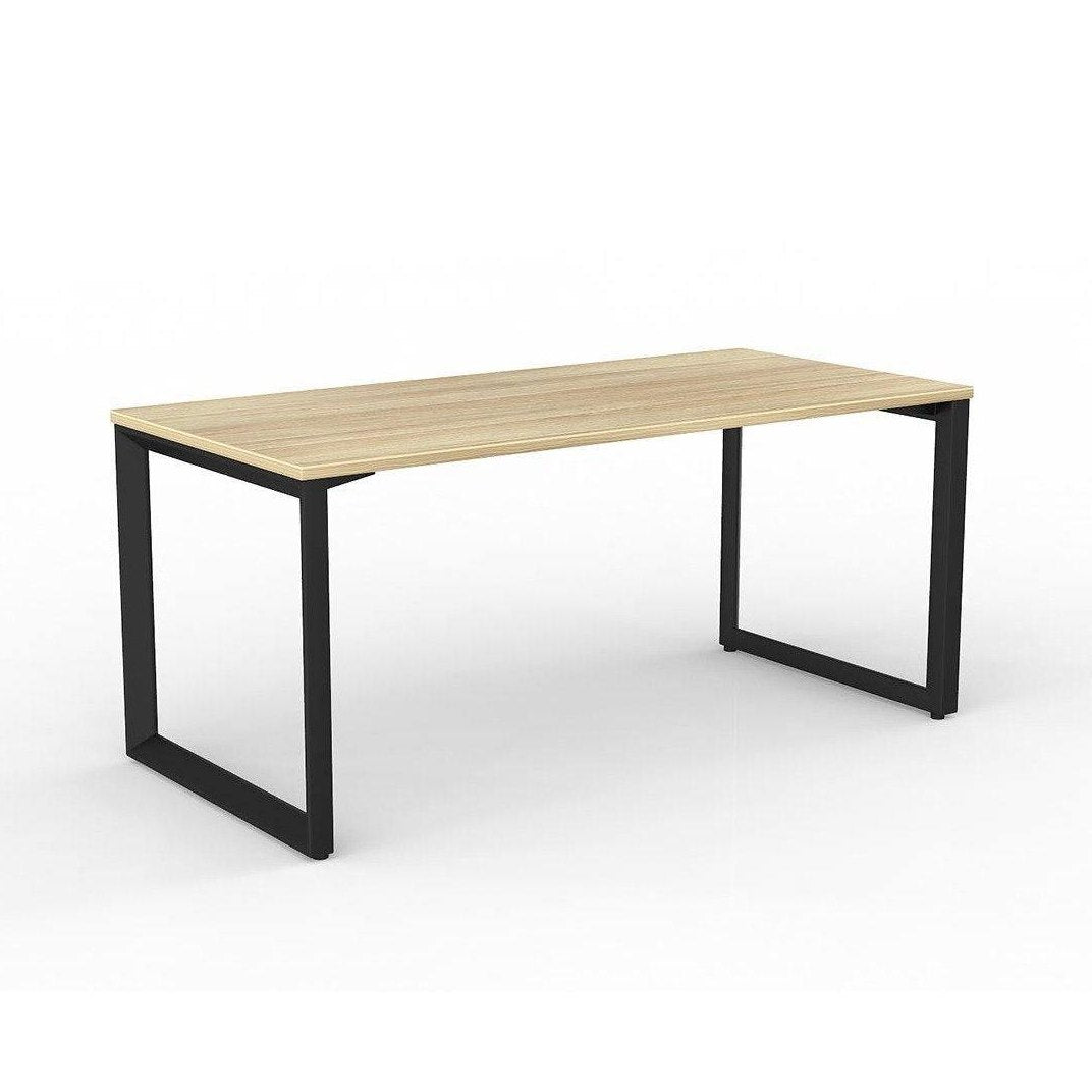 Anvil Single Straight Office Desk with New Oak Worktop - 24