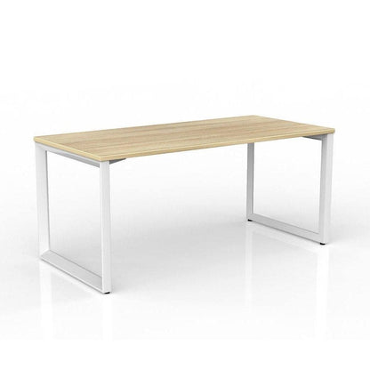 Anvil Single Straight Office Desk with New Oak Worktop - 23