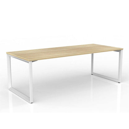 Anvil Single Straight Office Desk with New Oak Worktop - Office Furniture Company 