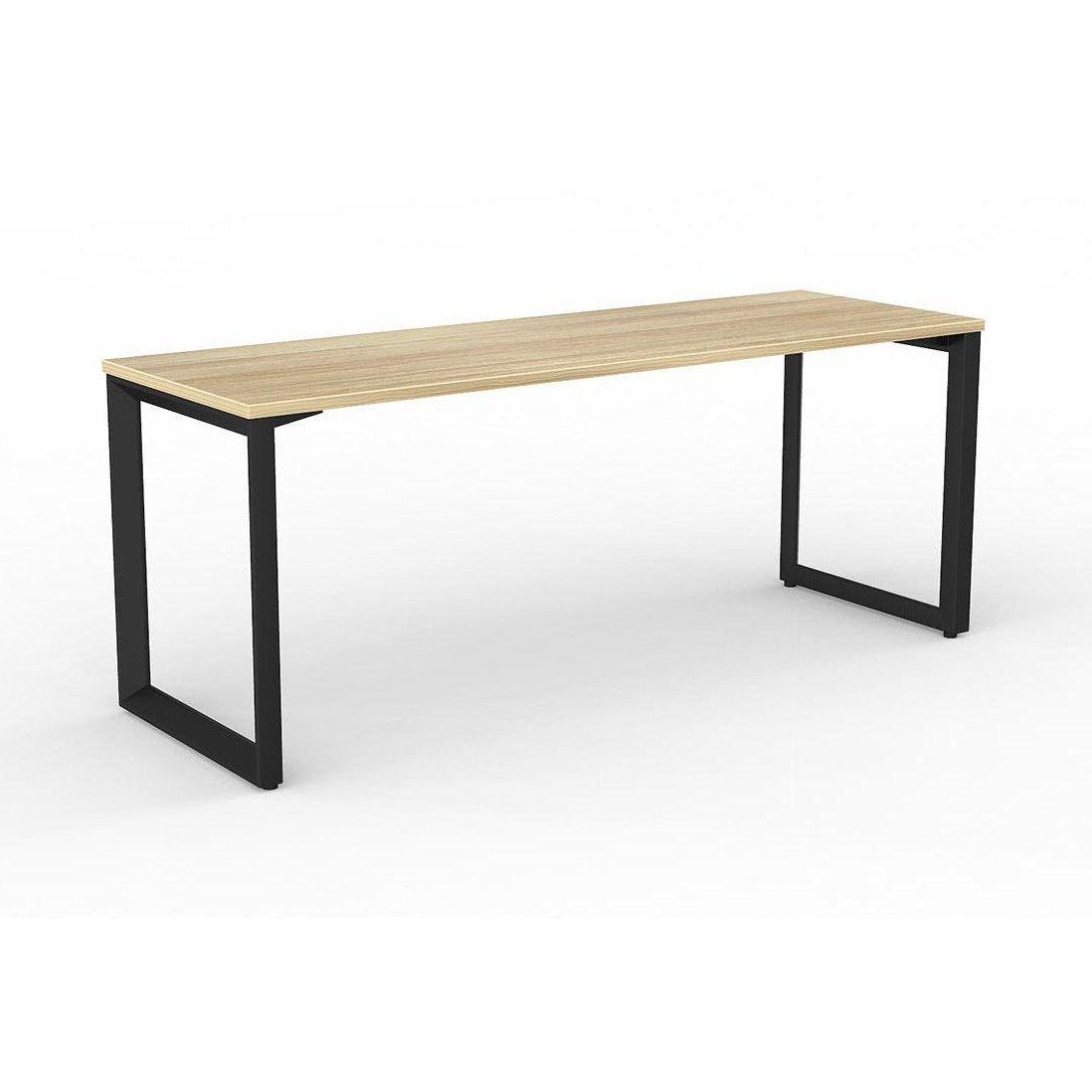 Anvil Single Straight Office Desk with New Oak Worktop - 11