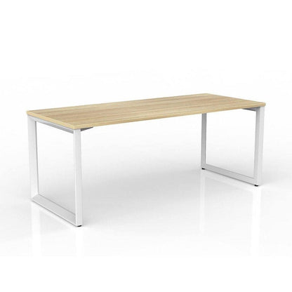 Anvil Single Straight Office Desk with New Oak Worktop - 15
