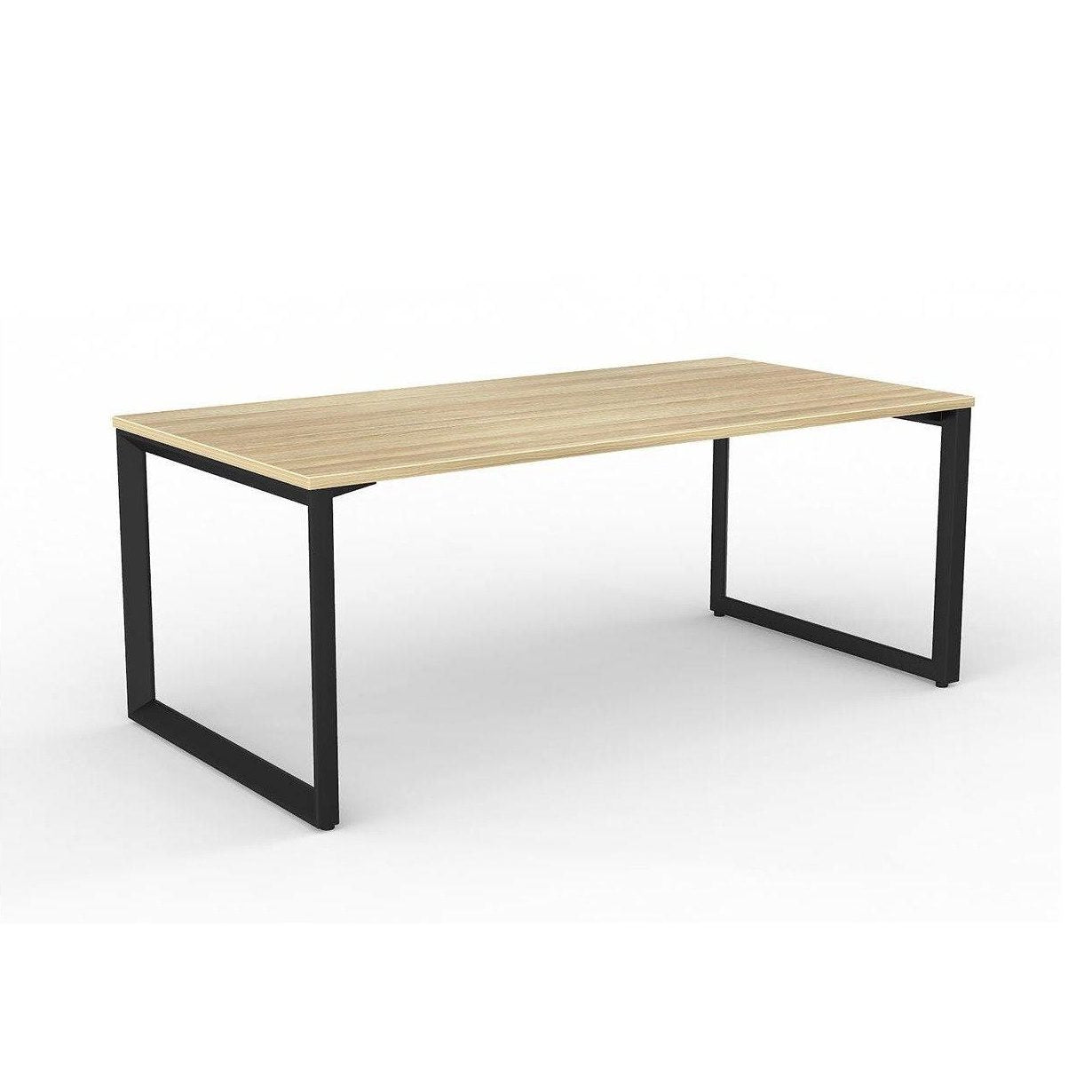 Anvil Single Straight Office Desk with New Oak Worktop - 21