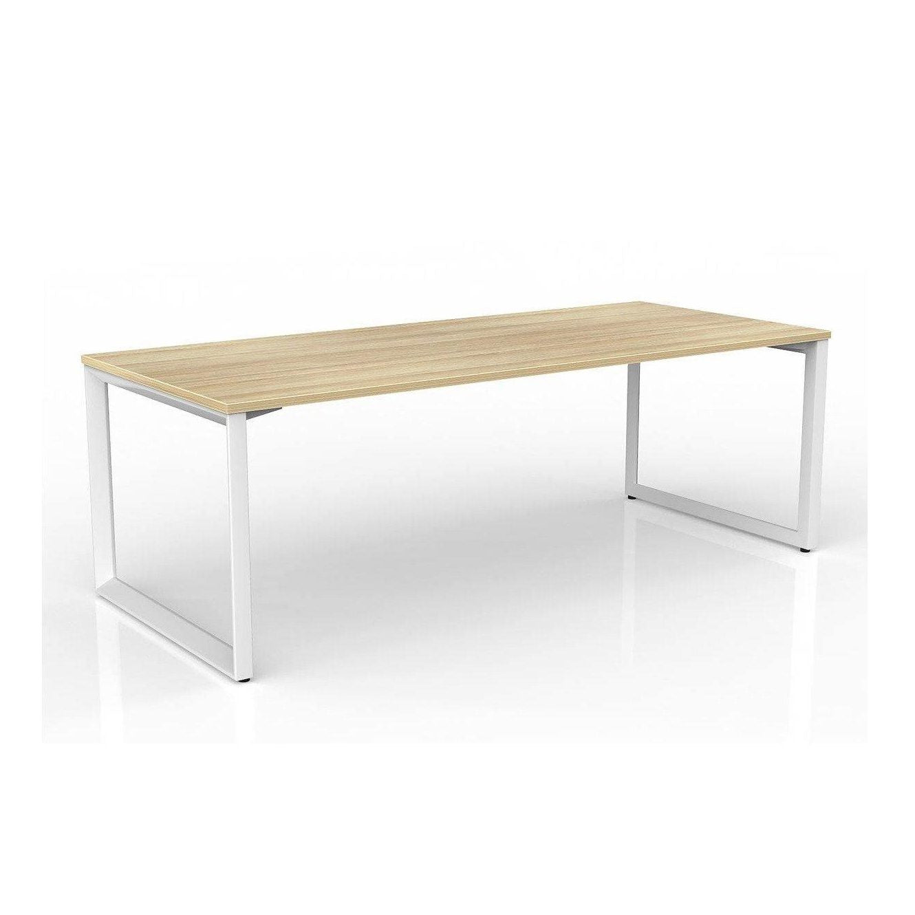 Anvil Single Straight Office Desk with New Oak Worktop - 17