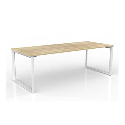 Anvil Single Straight Office Desk with New Oak Worktop - 17