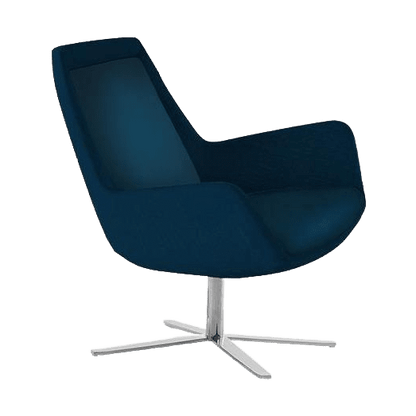 Aquila Single Seater Low Back Office Lounge 4 Way Flat Swivel Base