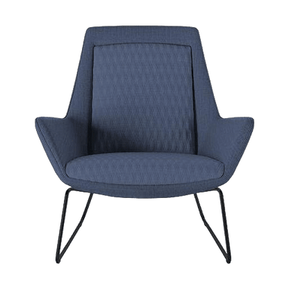 Aquila Single Seater Low Back Office Lounge Sled Base Black