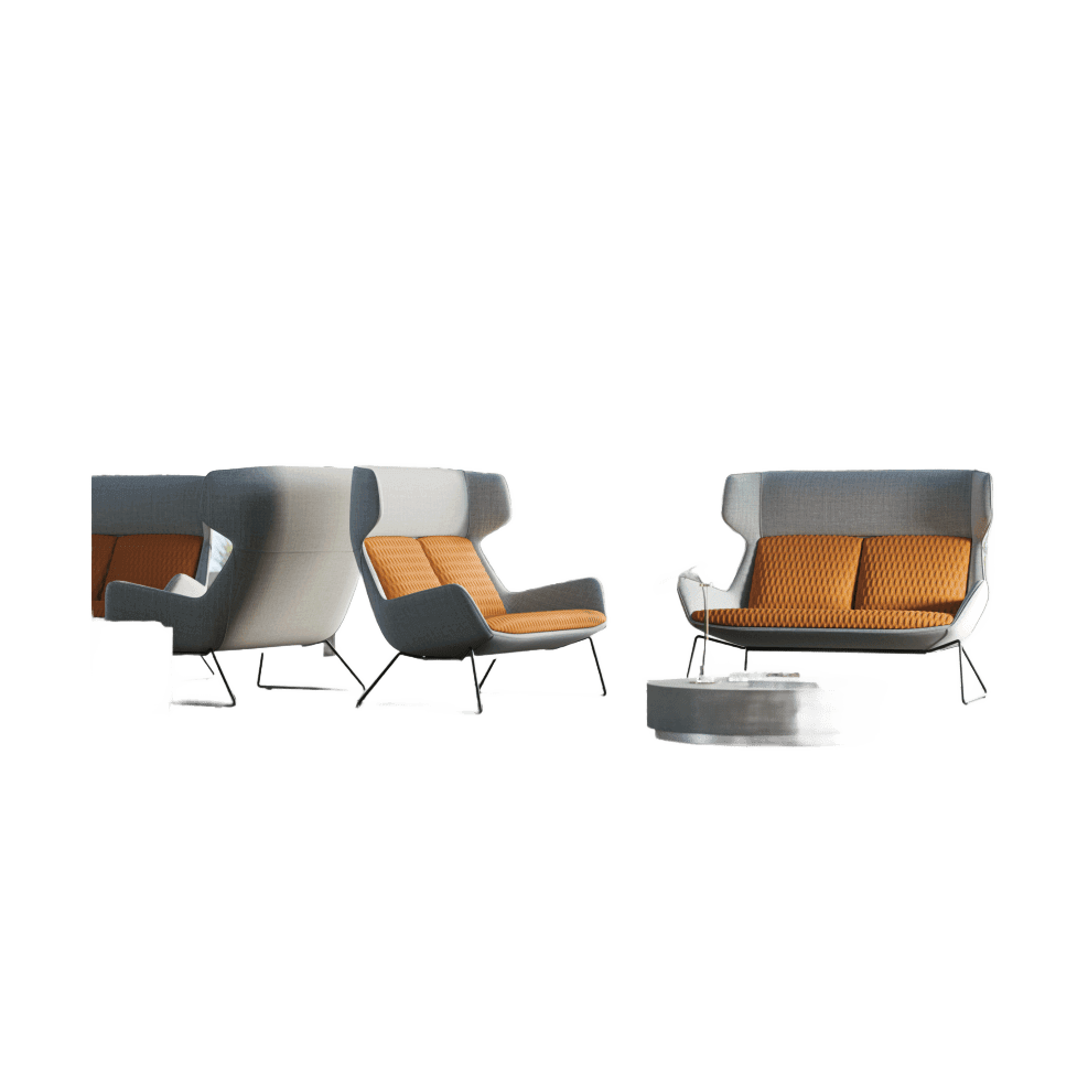 Aquila Two Seater High Back Office Lounge
