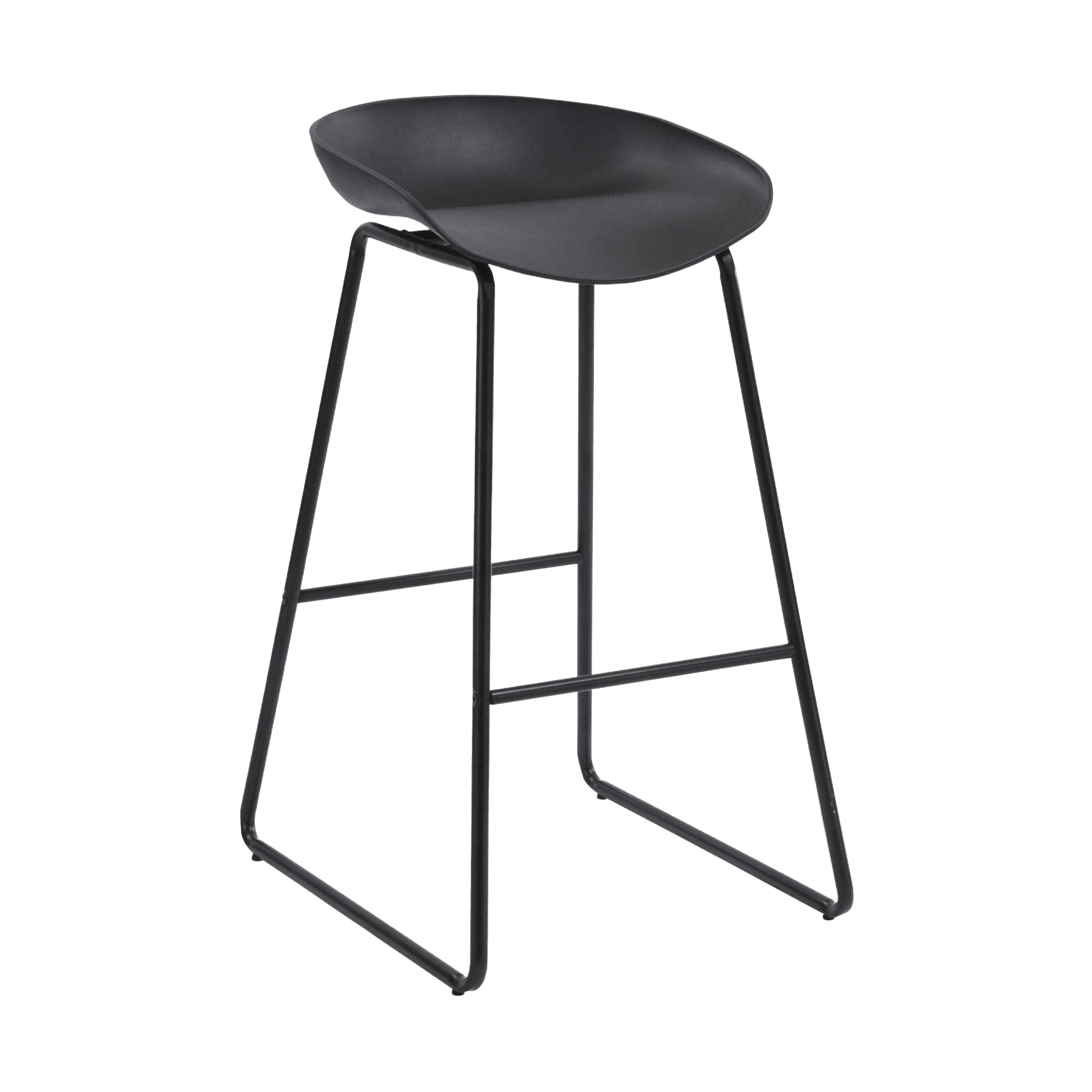 Aries Bar Stool Black Plastic