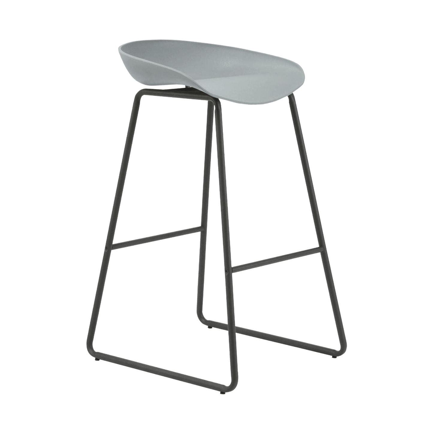 Aries Bar Stool Grey Plastic