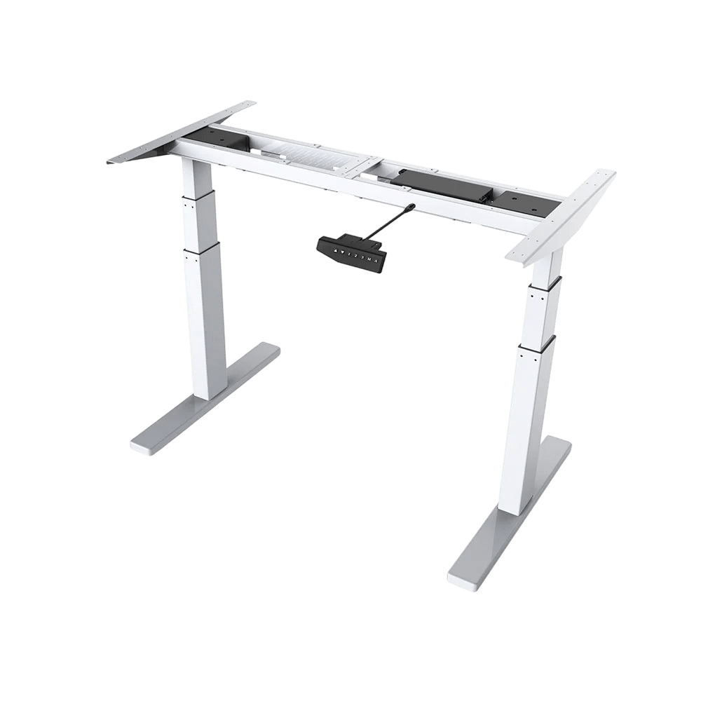 Arise Basix 3 Adjustable Rectangular Desk Frame White