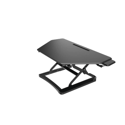 Arise Deskalator Corner Desk Riser Black with Anti Fatigue Mat