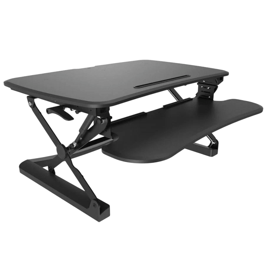 Arise Deskalator Desk Riser with Anti Fatigue Mat Black 680x590