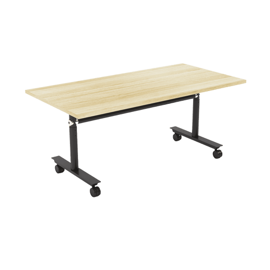 Ascend Tech Adjust Flip Table 1200 X 600 New Oak Melamine - Office Furniture Company