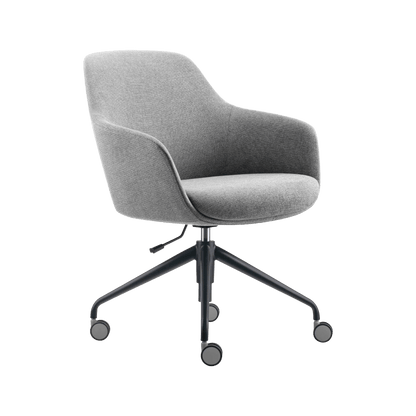 Aspen 4 Star Caster Tub Chair Grey (Light Fabric)