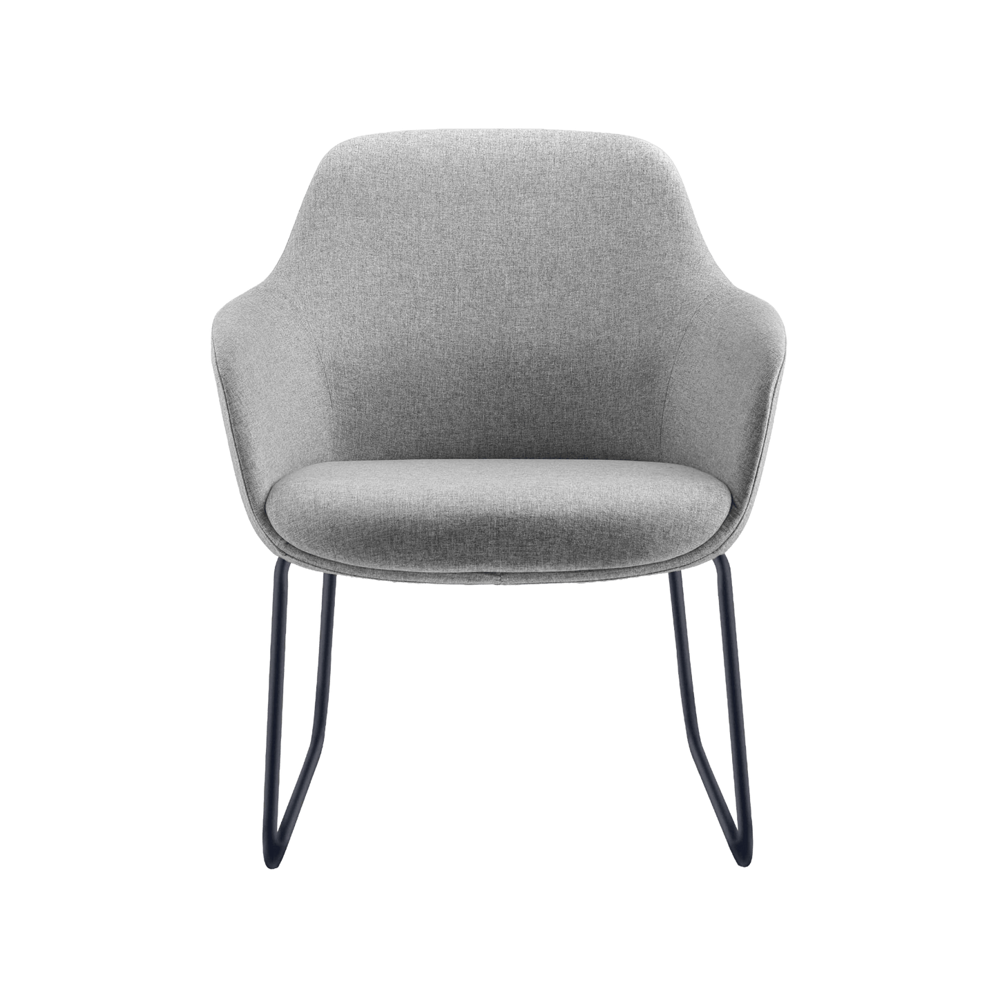 Aspen Sled Tub Chair Grey (Light Fabric)