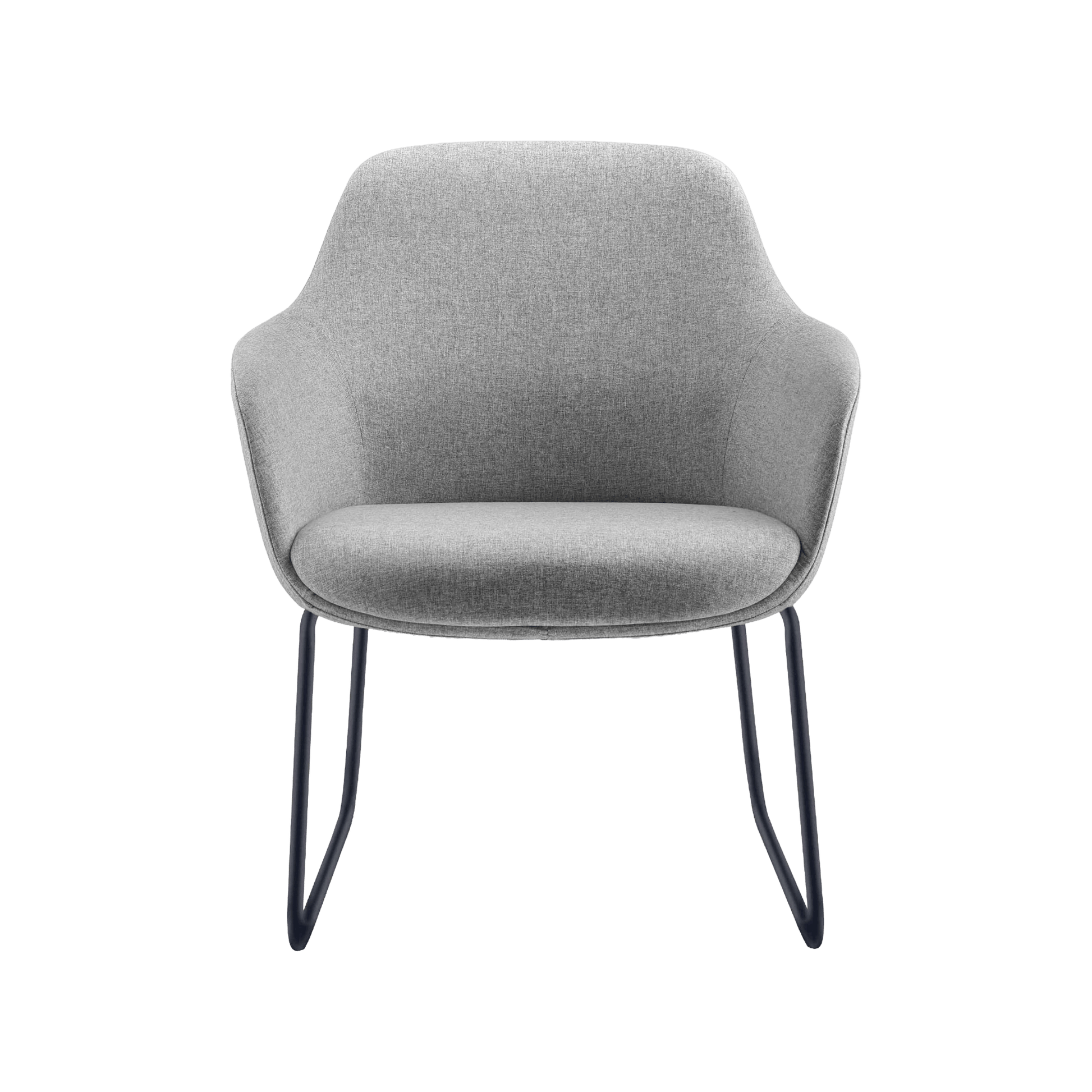 Aspen Sled Tub Chair Grey (Light Fabric)