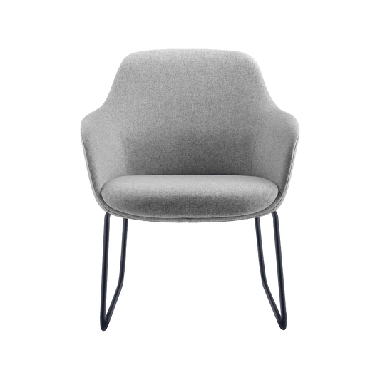 Aspen Sled Tub Chair Grey (Light Fabric)