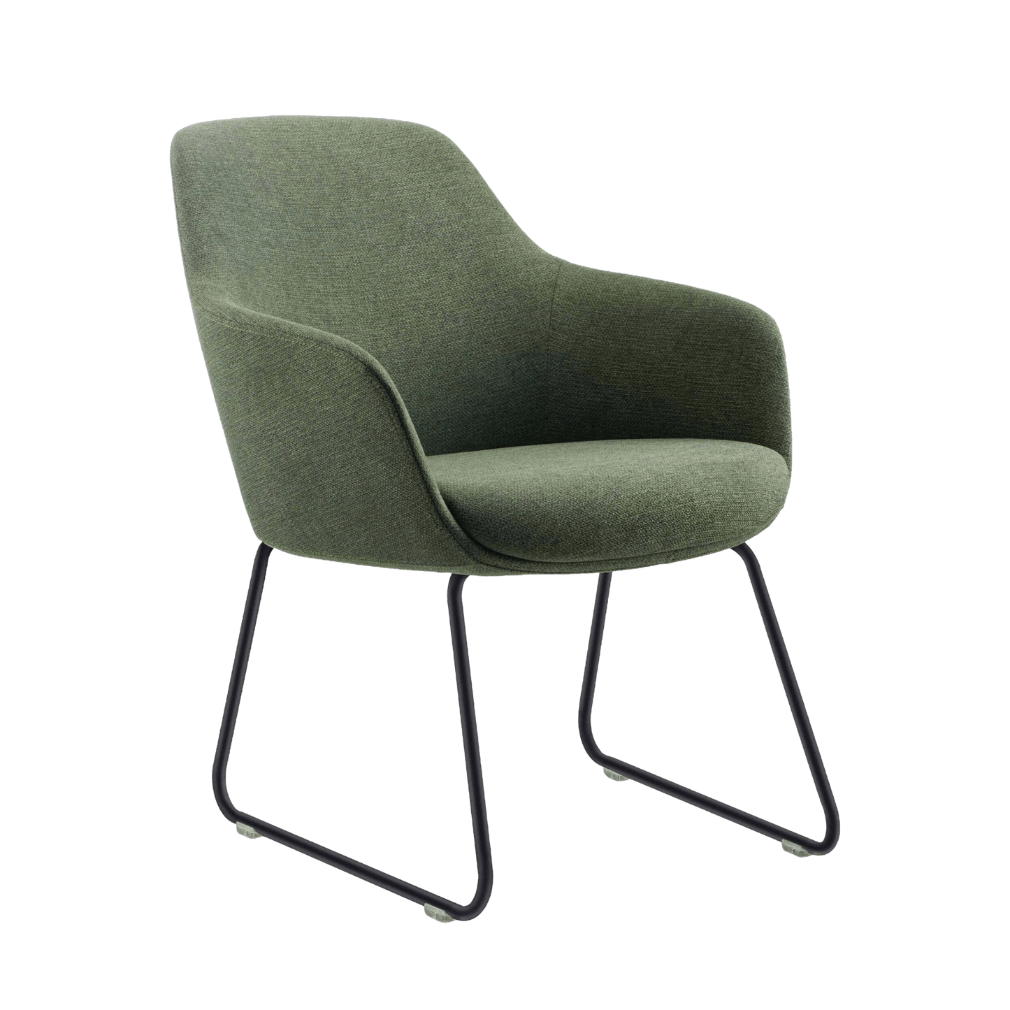 Aspen Sled Tub Chair Green (Olive Fabric)
