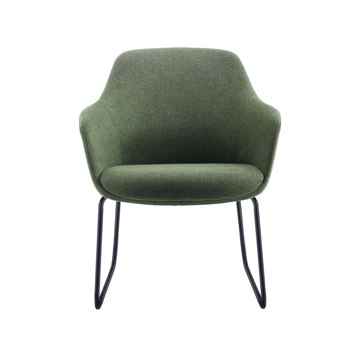 Aspen Sled Tub Chair Green (Olive Fabric)