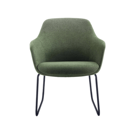 Aspen Sled Tub Chair Green (Olive Fabric)